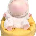 Handmade Bean Bag Chair for Doll Seat 15-17cm, Dolls Sofa Table Dispaly Accessories,No Doll Included (Yellow)