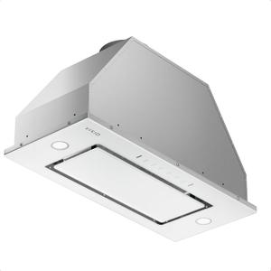 VIKIO HOME Range Hood Insert 36 inch, 900 CFM Ducted/Ductless Convertible, Stainless Steel & Tempered Glass White 36 inch Built-in Range Hood, With 3-Speed Fan and Gesture Sensing &Touch Control