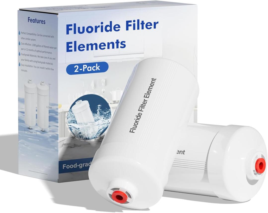 Purewell FL-2 White 5-Stage Fluoride Purification Elements, Replacement for Berkey PF-2 Fluoride Filters, Berkey Gravity Filtration System and Purewell System (2 Pack, K Series)