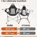 KingCamp Hammock Camping Chair, Swinging Portable Camp Chairs for Adults, 400lbs Heavy Duty Oversized Folding Rocking Chair with Adjustable Recline, Aluminum Alloy Frame for Outdoor Patio Beach Sport