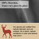 Deerskin Leather Gloves for Men and Women  Warm Winter Gloves with Soft Fleece Lining, Perfect Outdoor (Large)