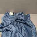2024 Summer Satin Tube Tops Slit Wedding Guest Dress for Women Elegant Sexy Strapless Halter Neck Midi Dresses, Blue, L