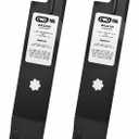 QWD GY20850 Mower Blades 2 Pack for John Deere 42 Inch Deck, Gator Mulching Blades with 7 Point Star Center Hole, Replacement for GX22151 AM141033, Fits D100 D105 D110 D125 D130 S100 E100 E130 LA115