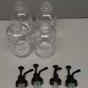 Molimoli Coffee Syrup Dispenser Set of 4, Glass Bottles with Pump, Maple & Coffee Syrup, Black