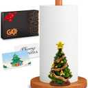 Christmas Paper Towel Holder - Christmas Tree Winter Xmas Kitchen Countertop Bathroom Decor - Xmas Gift for Women, 3D Cute Decorations