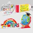 4 Pcs Acrylic Teacher Appreciation Gifts Bulk for Teacher Birthday Decor for Paperweight Keepsake School Classroom Office Desk Accessories