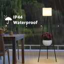 FUYO 2 Pack Solar Floor lamp Outdoor, 41.3'' Solar Powered Lights with 2 Plant Stand, Water-Resistant IP54 Outside Floor Lamps with 3 Lighting Modes for Patio Porch Yard Deck Decor