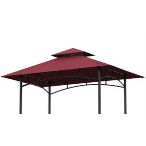 OIPUNSHLE Grill Gazebo Replacement Canopy Top, 5'x8' Top Double Tiered Replacement Canopy Roof, Grill Shelter Cover Roof Fit for Gazebo Model L-GG001PST-F (Grey)