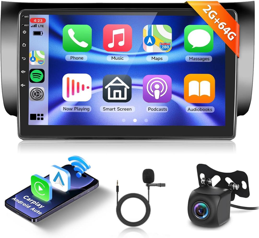 16EQ 2G 64G for Nissan Sentra 2013 2014 2015 2016 2017 Radio Car Stereo with Wireless Carplay Android Auto 10.1inch 1080P Touchscreen with Bluetooth FM/RDS WiFi GPS 28UIs Mirror Link Backup Camera