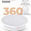 Kootek Cake Decorating Kit Baking Supplies Set Cake Turntable with 2 Frosting Straight Angled Spatula 3 Icing Smoother Scrapers Baking Accessories Tools for Beginners and Pros, Mother's Day, White