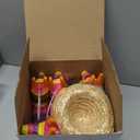 Chivao 8 Pcs 4 x 7 Inch Mini Donkey Piata and Sombrero Hats Mexican Hat Decorations Fiesta Decorations Mini Mexican Piata for Kids Birthday Fiesta Taco Supplies Luau Photo Prop