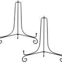 Artliving Large Plate Stands for Display - 12 Inch Adjustable Black Metal Holder for Decorative Plates, Picture Frames, Cookbooks, Plaques - Easel Stand with Foldable Design - 2 Pack