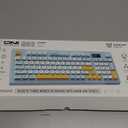 Wireless Keyboard Creamy Membrane with Rainbow Backlight,3-Mode Connectivity (BT/2.4G/USB-C) with LCD Screen & Multifunction Knob,200H Battery, 94 Key PBT Keycaps, Quiet Typing for Office/Home/Gaming