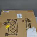 EchoSmile Collapsible Foldable Wagon Cart with 350lbs Weight Capacity, Heavy Duty Folding Utility Sport Wagon with Removeble Wheels for Camping,Grocery,Garden,Beach,Black