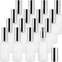 Bekith 16 Pack 50ml Glass Spray Bottles, Frosted Empty Perfume Atomizer, Refillable Fine Mist Spray for Essential Oils, Cleaning Products, Silver Sprayer