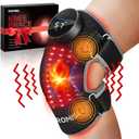 Red Light Therapy Knee Brace&Vibration Knee Massage for Pain Relief, 660nm&850nm Rechargeable Near Infrared Light Therapy Device for Knee/Elbow/Shoulder Faster Recovery for Cordless Use (Knee Massager)
