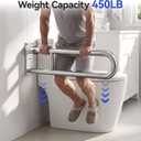 Toilet Grab Bar, Flip Up Foldable Bathroom Safety Handrail, Wall Mounted 304 Stainless Steel Support Rail for Elderly Seniors Handicap Toilet Assistance（30inch）
