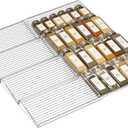 Spice Drawer Organizer, 8PCS Seasoning Organizer Clear Spice Rack for Drawer, Expandable from 11'' to 22'' Spices Kitchen Organization Rack for Drawer & Countertop
