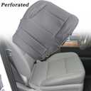 Priprilod Leather Driver or Passenger Bottom Seat Cover Ash Gray（#H3C or 4D7） Compatible with Chevy Silverado/GMC Sierra 1500 2500HD 3500HD 2014 2015 2016 2017 2018 2019