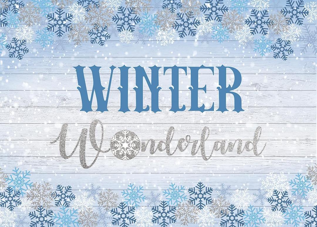 7x5FT Winter Wonderland Backdrop Winter Wonderland Scene Party Decorations F226