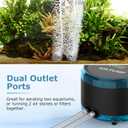 hygger Aquarium Air Pump Dual Outlet, Quiet Powerful Fish Tank Aerator 4W/8W, Adjustable Oxygen Pump with Air Stone, Bubbler for Fish Tank Up to 200 Gallon