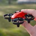 Veeniix V995 Red Mini Drone for Kids and Beginners,Indoor RC Quadcopter Plane with 3D Flips, 360 Rotation, Circle Fly, Auto Hover, Headless Mode, 21Mins 3 Batteries, Gift for Boys and Girls