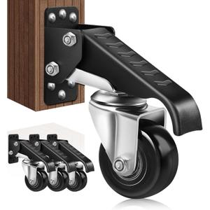 SPACECARE Retractable Workbench Casters Kit, Heavy Duty Workbenches Wheels with 700 lbs Capacity, Adjustable Workbench Casters for Workbenches, Tables, and Cabinets, Easy to Install 4 Pack