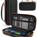 TRANSNOVO Carrying Case Compatible with Nintendo Switch 2 Console & Charger, Shockproof Hard Shell Protective Cover Portable Travel Case with Game Card Slots & Inner Pocket for Accessories, Black