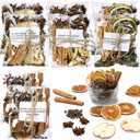 8 Pcs Christmas Stovetop Potpourri ,Xmas Simmer Pot Kit, Dried Orange, Apple Pieces, Potpourri Simmer, Pot Room Air Freshener Sachet Botanical Bowl Filler, Gift Decor for Holiday Xmas Decor