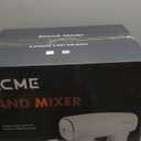 ZACME Mixers Kitchen Electric Stand Mixer 5.5QT 600W, Aluminum die casting and Gears, Dual Cooling System, Low Noise, DC Motor, LED Display and Timing Function, Tilt-head Metal Food Mixer, White