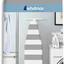 Whitmor Ironing Board Cover with Pad, Paloma Gray Stripe, Cotton, 54"L x 13"W x 0.25"H