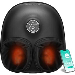Medcursor Foot Massager with Heat, Shiatsu Deep Kneading Machine, Multi Air Compression Intensity, Smart APP Mobile Remote Control and Foot Massage Relax for Home and Office Use, Gifts for Women Mom