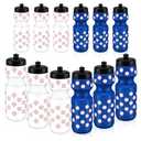 12 Pcs Water Bottle Bulk Reusable Sports Squeeze Water Bottles Ball Cup Accessories for Sports Party Favors Team Gifts Players for Gym Most Bike Cage (Baseball)