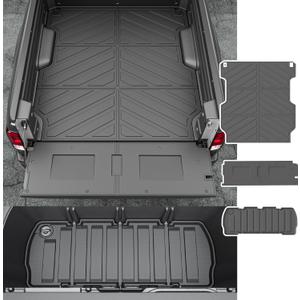 powoq 5.3FT Bed Mat Compatible with 2017-2025 Honda Ridgeline Truck Bed Liner TPE Cargo Mat Liner Replacement for 2017-2025 Honda Ridgeline Accessories (Bed Mat+Tailgate Mat+Rear Storage Mat)