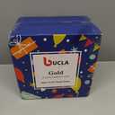 bUCLA 100Pieces Gold Plastic Dinner Plates - 10.25inch White and Gold Plates Disposable for Party - Ideal for Wedding, Party & Daily Use