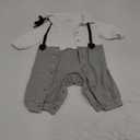 Baby Boy Onesies, Long Sleeve Jumpsuit,  Bow Tie, Infant Boy Gentleman Outfits Sets for Formal Occasion (0-3 Months)