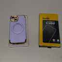 COOLQO for iPhone 14 Case 6.1'' Upgraded 360 Spin Magnetic Stand [Compatible with Magsafe][Military Grade Drop Protection] Shockproof Protective Phone Holder Cover for iPhone 14, Purple Gold