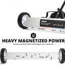 NEIKO 53416A 24 Rolling Magnetic Sweeper with Wheels, 50 Pound Capacity, Adjustable Handle & Floor Magnet Clearance Height, Metal Pick Up and Nail Magnet, Floor Sweeper for Construction, Shop, Etc.