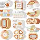 Fulmoon 120 Pcs Anxiety Sensory Stickers Textured Sensory Strips Tactile Rough Calm Sensory Stickers Adhesive Tactile Fidget Tool for Classroom Desk Adults Teens Anxiety Relief(Bohemian Color)