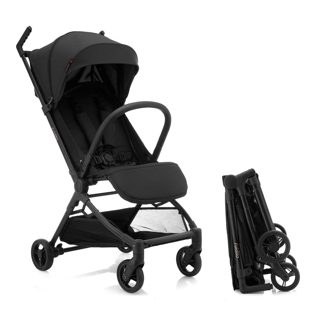 Gromast Travel Stroller for Airplane, Ultra Compact & Lightweight Only 9.9 lbs, Portable Infant Toddler Baby Stroller, w/UPF 50+ Canopy - Black