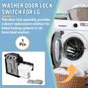 EBF61315802 Washer Door Lock Switch Assembly with Door Hook, Fit for L.G Front Load and Kenmore Washers WM3080CW WM3770HVA WM3770HVA WM3500CW WM3400CW WM3770HVA WM1388HW