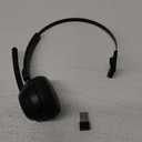 Bluetooth Headset, Wireless Headphone with AI Noise-Canceling Microphone for Computer, On Ear Bluetooth Headset with USB Dongle for Office Call Center Skype Zoom Meeting Online Class (Black)