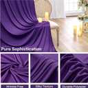 50ft×15ft Deep Purple Backdrop Curtain for Wedding Parties, W5' x H15'