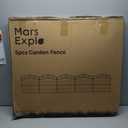 Mars Explo 5 Panels No Dig Decorative Outdoor Garden Fence with Gate, 32 in(H) X 11.8 ft(L) Animal Barrier Fencing, Rustproof Portable Fence, Temporary Dog Fence Outdoor for Yard, Outside, Backyard