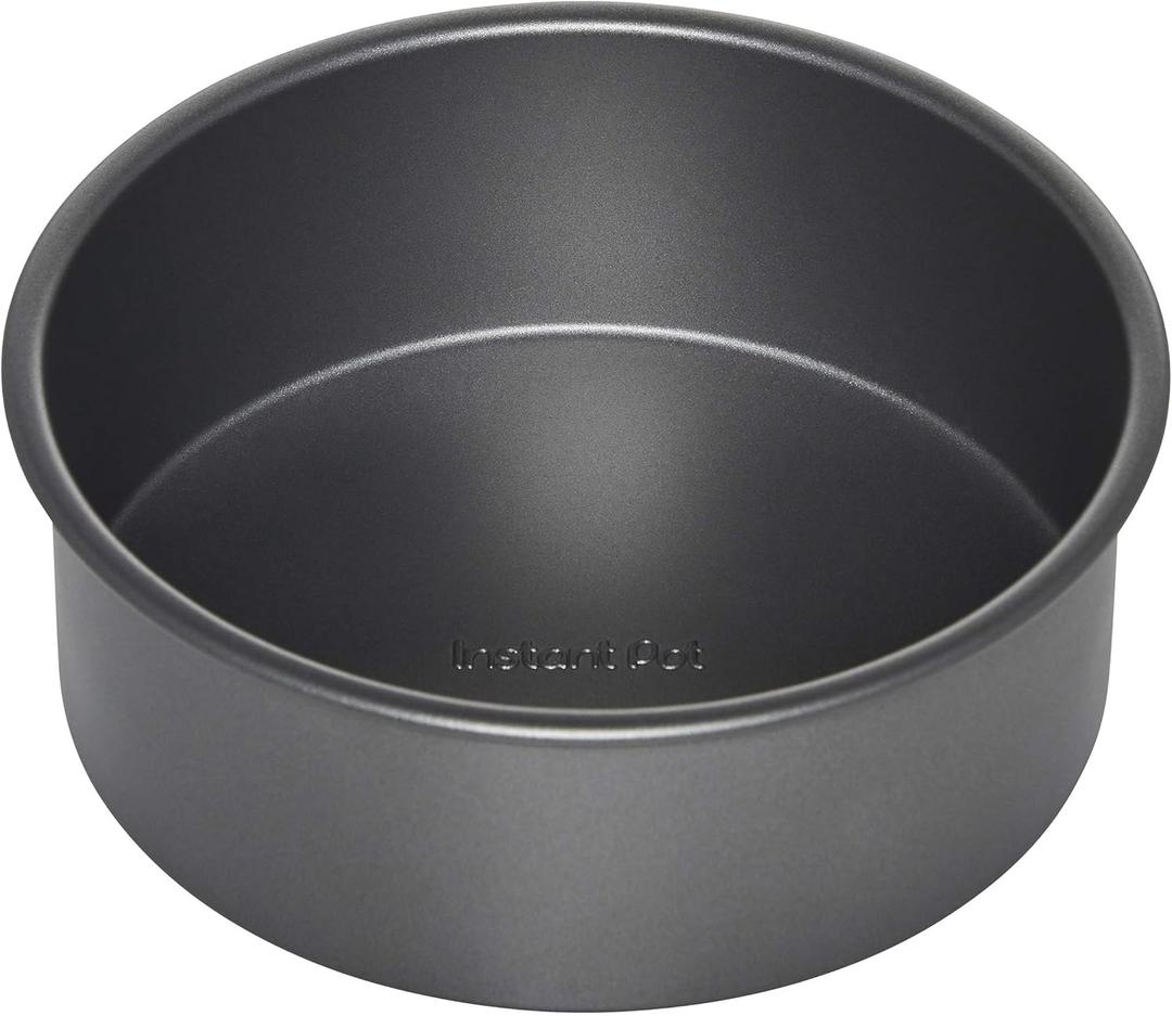 Instant Pot Official Round Cake Pan, 7.7-Inch, Gray - Nonstick, Heavy-Duty, Oven Safe, Ideal for Baking, Cooking, Storing - Compatible with 6-Quart & 8-Quart Cookers, Vortex Air Fryer, Duo Crisp