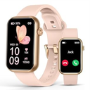 Smart Watch Fitness Tracker (Answer/ Make Call), 24/ 7 Heart Rate Spo2 Blood Pressure Monitor Sleep Tracker, 114 Sports Modes Pedometer Calorie Step Tracker, Waterproof Activity Tracker for Women + 2 Bands (Gold)