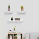 Clear Acrylic Floating Shelf, No Drill Adhesive Wall Shelf Set of 2 for Storage, Floating Shelves Damage-Free Expand Wall Space for Living Room, Office, Gaming Room, Bathroom