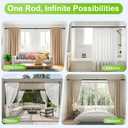 Extra Long Tension Rod 41-165inch Heavy Duty Tension Curtain Rods no Drilling Outdoor Curtain Rod for Patio,Windows,Shower,Doorway,Spring Rods Diameter 1.26inch Black