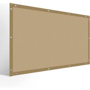 90% Shade Fabric Sun Shade Cloth, 10 x 13' Beige Shade Cloth with Grommets for Garden, Outdoor Patio, Pergola, Deck