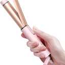 Mini Travel Curling Iron, European Travel Curling Iron Dual Voltage (100V-240V) Mini Size for Short Hair 1 inch, Portable Hair Curler with 30s Fast Heating Constant 180 for International (Pink)